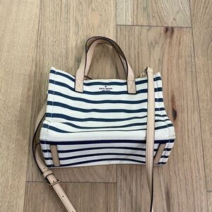 Kate Spade Navy and Cream Striped Tote